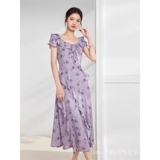 [Giảm giá 10% trong thời gian có hạn] Seckill 26 Phong cách mới Kích thước lớn Đầm nữ chất lượng cao thời trang nữ 26 Mùa hè Trưởng thành Thanh lịch Sang trọng Thời trang Slim-fit Váy dài hơn