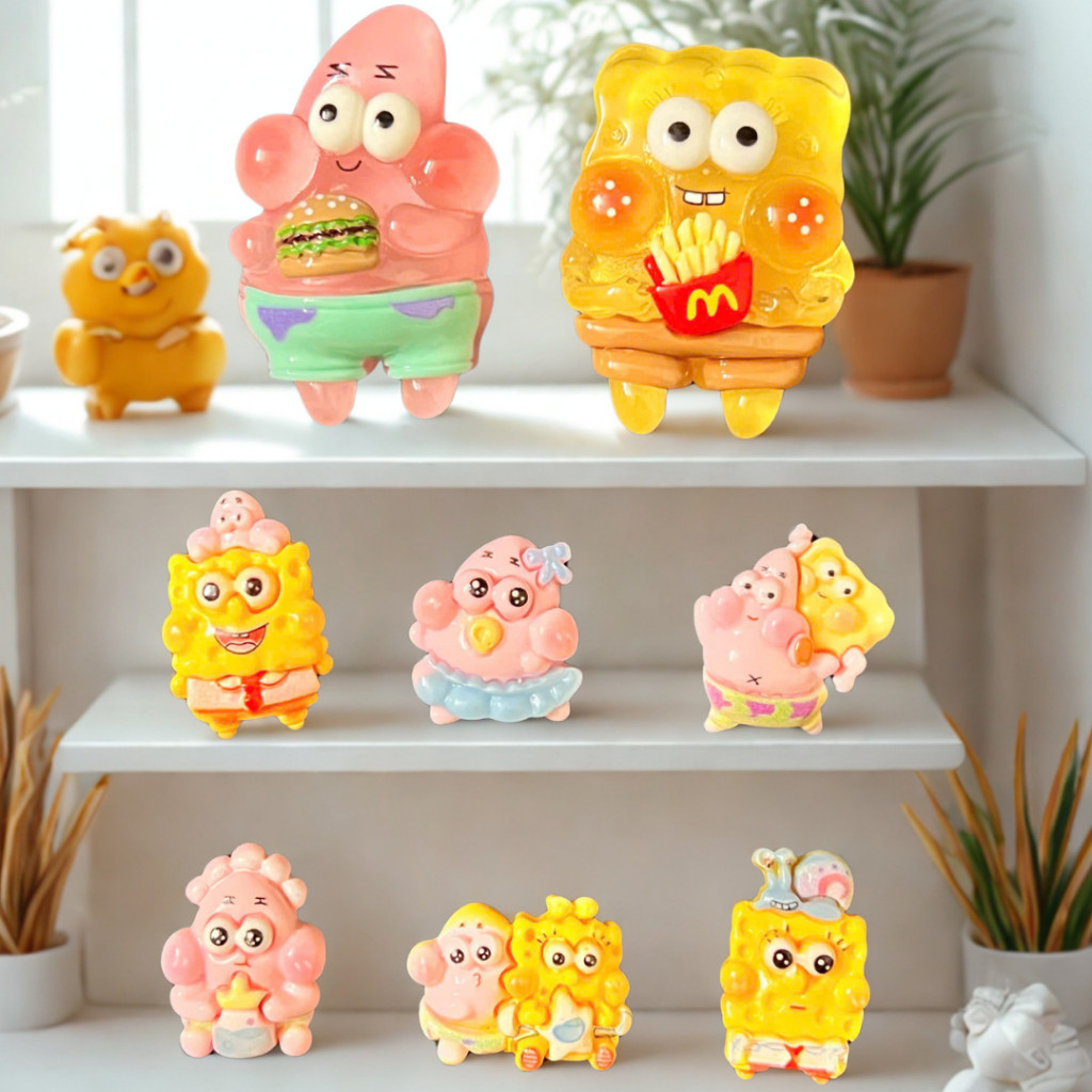 Tổng hợp 10 Set charm bọt biển SpongeBob SquarePants bộ 8 món new 2026- Phiên bản charm mới nhất siêu hot siêu dễ thương