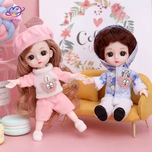 HFTOY 16cm Công Chúa bjd 1 / 12 Búp Bê Có Quần Áo Và Giày Di Động 13 Khớp Dễ Thương Mặt Ngọt Ngào Bé Gái Quà Tặng Đồ Chơi Trẻ Em ~