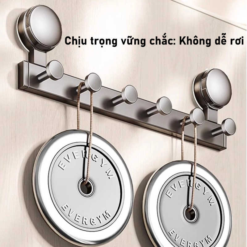 Móc Hút Chân Không Đa Năng – Nhôm Chống Gỉ, Không Khoan, Chịu 20kg, Dùng Cửa, Tường, Phòng Tắm