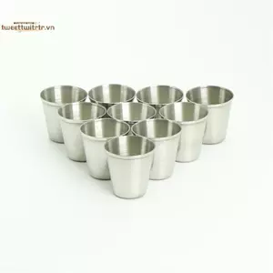 TRTR 10 Cái 30ml Di Động Inox Rượu Uống Ly Barware Cup VN