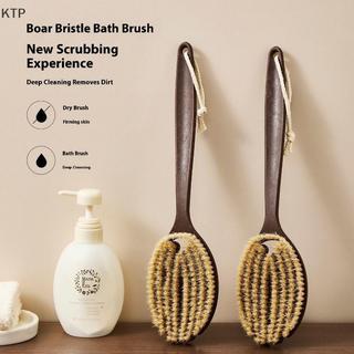 [Ktp] bàn chải cơ thể dài xử lý heo rừng lông trở lại Scrubber cho da khô tẩy da chết tắm