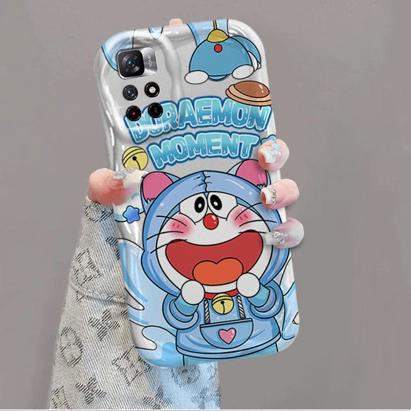 Vỏ Silicon Hoạt Hình Cho Redmi Note 11 11S 12 Pro 4G 3D Phụ Kiện Vỏ Điện Thoại Mềm Doremon Chống Sốc Ốp Lưng