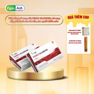 [CÓ QUÀ] Viên uống bổ sung sắt FERRO GLOBIFER, bổ sung sắt, axit floric cho bà bầu, cho người thiếu máu