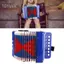 Toyuvn Trẻ em 7 phím 2 Bass Mini nhỏ Accordion Giáo dục Nhạc cụ Nhịp điệu Đồ chơi