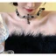 Đồng hồ cổ điểnpunk chất liệu da, vòng cổ xương đòn ngọt ngào cho nữ