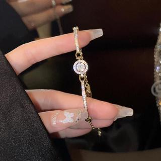 Phong Cách Hàn Quốc Vòng Tay Zircon Tròn Ánh Sáng Sang Trọng Niche Thiết Kế Tinh Tế Cho Nữ Người Bạn Thân Nhất Quà Tặng Trang Sức Thời Trang Lấp Lánh