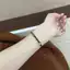 Vòng Tay Nữ Garnet Retro Phong Cách Trung Quốc, Đính Hạt, Phù Hợp Học Sinh