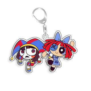 For The Amazing Digital Circus Jax Pomni Ragatha Gangle Acrylic Selfmade Cute Cartoon Anime Keychain