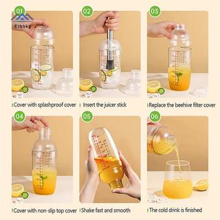 ELBBKG Nhựa Cotail Shaker Tay Bình Lắc Cốc Có Cân 350ml / 530ml / 700ml / 1000ml Trà Sữa Uống Bình Lắc Trộn Thanh Dụng Cụ Mới