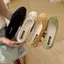 TT 2026 Mùa Hè Phong Cách Mới Khâu Mary Jane Giày Nữ Nơ Vàng Giày Đế Bằng