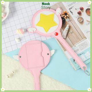 [Giao hàng từ Việt Nam] Vỏ thẻ NOOKSTORY, Túi đựng thẻ cây đũa phép hình ngôi sao bằng da PU dễ thương, Cosplay có cánh Thẻ tàu điện ngầm bảo vệ Anime