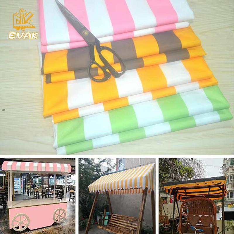 Alittlesetrtu 420D Oxford Vải Sọc Chống Thấm Nước Tán Lều Ô Bọc PU 50x150cm VN