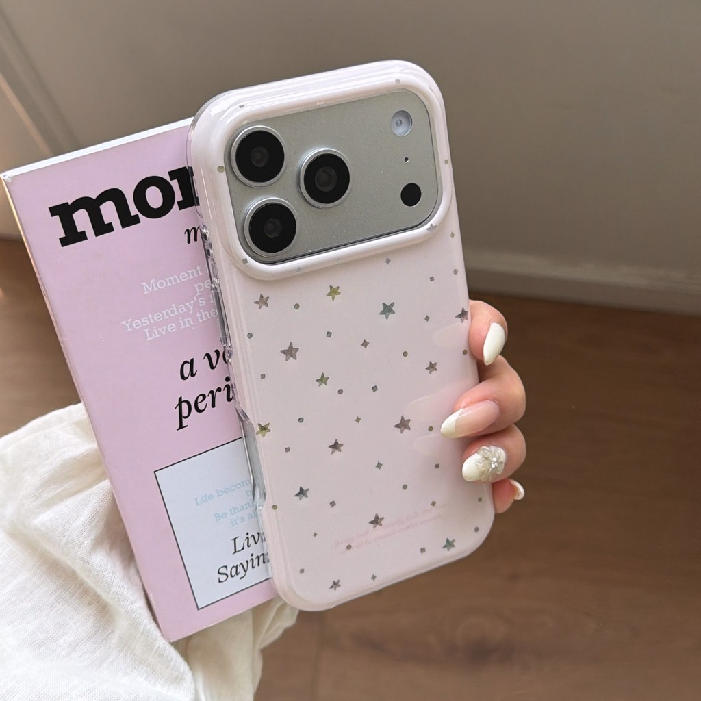 Ốp Điện Thoại Ngôi Sao Nhiều Màu Hồng Nhiều Màu Sắc Cho IPhone 17 Pro Max 17 16 15 14 13