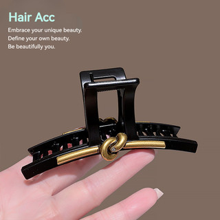 Nhật Bản - Hàn Quốc Mẫu mới kẹp tóc cá mập màu đen cao cấp, dụng cụ làm tóc đa năng