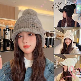 Mũ sang trọng NCE - Bonnet dệt kim giữ ấm bịt tai dành cho phụ nữ