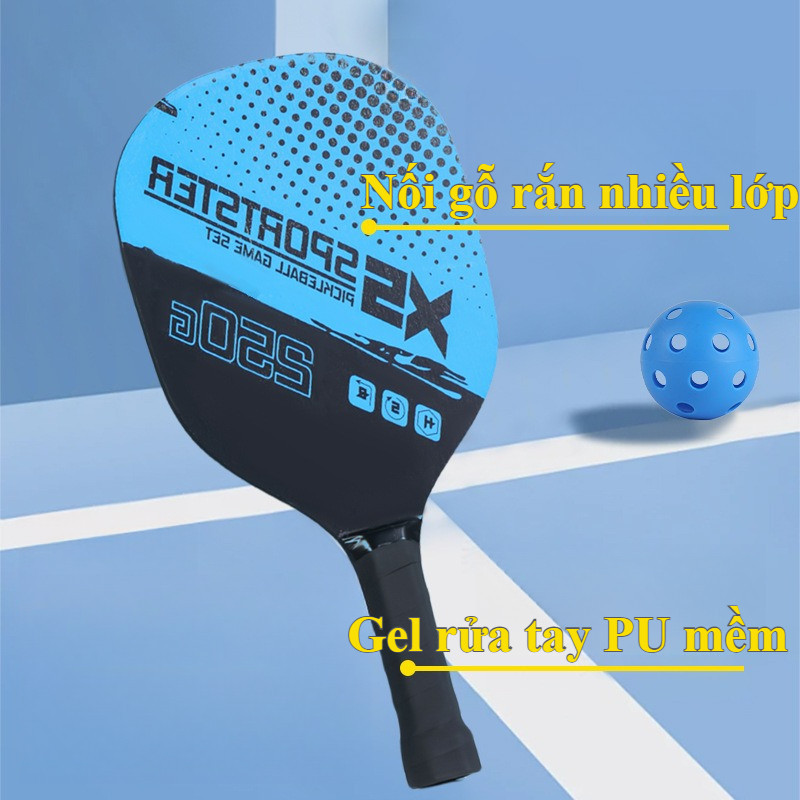 Bộ 2 Vợt Pickleball Cao Cấp - Kèm Túi Đựng & 4 Bóng Siêu Nhẹ, Thiết Kế Chống Trượt, Unisex