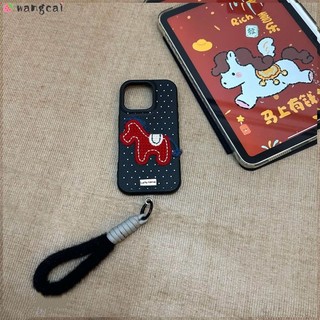 Dành Cho OnePlus 15 Ace 6 6T 5 3 2 Pro 2V OnePlus15 OnePlusAce6 Vỏ Điện Thoại 3D Stereo Có Dây Đeo Sang Trọng Lông Tơ Thêu Ngựa Mùa Đông Hoạt Hình Dễ Thương Vỏ Mềm