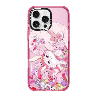 CASECASE X Kiera Won Club Bunny Pink Fizz & Peri Purple Clear Hard Từ Hút Tác Động Dành Cho Apple IPhone 12 13 14 15 16 17 Pro Max Air Plus