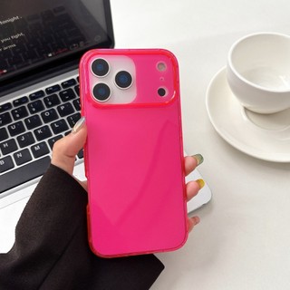Ốp Điện Thoại TPU Trong Suốt Huỳnh Quang Trong Suốt Cho iPhone 17 16 15 14 13 12 11 Pro Promax 17Air 16 15 14 Plus 7 8 Plus X XS XR XSMAX Ốp Lưng Đơn Giản Thời Trang Chống Sốc