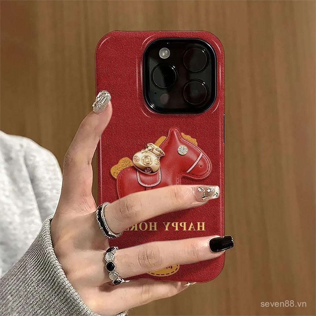 Ốp Điện Thoại Thích Hợp Cho iPhone 11 12 13 14 15 16 17 Pro max Plus Air Lucky Bag Pony Chống Sốc Vỏ Bảo Vệ Chống Sốc Bao Gồm Tất Cả U4F1
