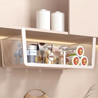 MEGOCE Tủ Sắp Xếp, Treo Tường Thiết Kế Kéo Ra Giỏ Đựng Gia Vị, Trên Cửa Kim Loại Dung Tích Lớn Dưới Kệ Lưu Trữ Nhà Bếp Lưu Trữ