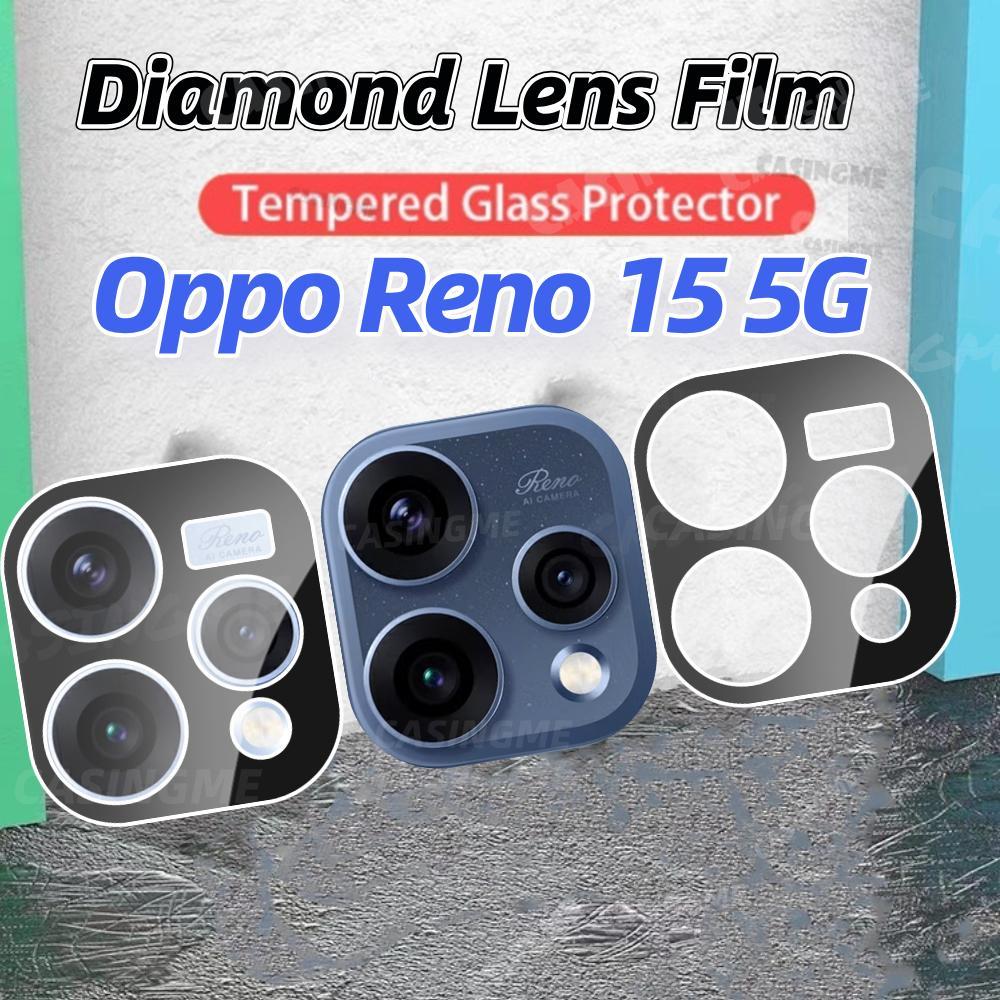 Ốp bảo hiểm toàn diện cho Oppo Reno 15 5G 2025, kính bảo vệ ống kính máy ảnh 3D, kính cường lực Full Cover