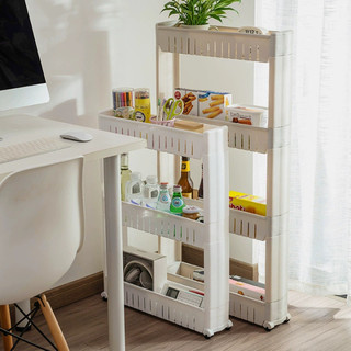 Kệ Khe Hẹp 3–4 Tầng Có Bánh Xe MAISON Kệ Đựng Đồ Đa Năng Tận Dụng Khe Góc Nhỏ Nhà Bếp – Phòng Tắm, Tiết Kiệm Không Gian