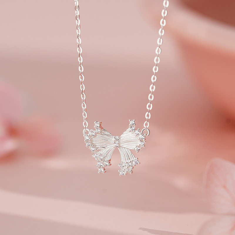 Vòng cổ bướm dễ thương S925 Sterling Silver Sweetheart