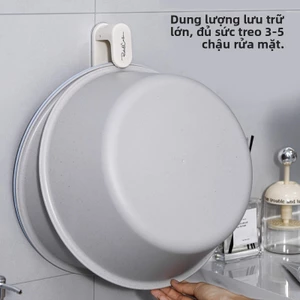 Chậu Rửa Móc Phòng Tắm Không Đục Lỗ Kệ Bảo Quản Nhà Vệ Sinh Mạnh Dính Móc Giá Để Đồ Nhà Vệ Sinh
