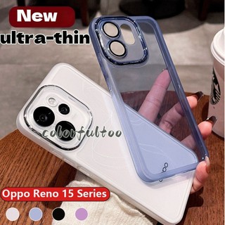 Ốp Mạ Oppo Reno16 FS Cho Oppo Reno 16 15 Pro Max Mini 15Pro 15F 16F Reno15 Reno16Pro 5G Ốp Điện Thoại Trong Suốt Mềm Chống Rơi Camera Silicon Bảo Vệ Mặt Sau