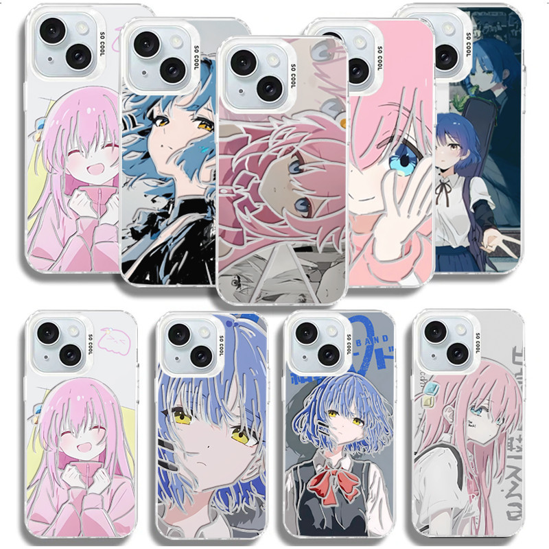 Anime Hoạt Hình Bocchi The Rock Vỏ Điện Thoại Cho Samsung Galaxy S25 S24 S23 Ultra S24FE S25FE Vỏ Điện Thoại Di Động Matte Laser IMD Cứng