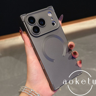 Thiết kế hình vuông sáng tạo phù hợp cho vỏ điện thoại iPhone 17 Promax kết cấu kim loại mờ Apple 17 bao gồm tất cả với màng ống kính 16 / 15 / 14 túi khí silicon chống rơi vỏ mềm