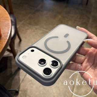 Ốp điện thoại Apple 17 mới có lực hút từ tính và kết cấu mờ cho iPhone 16, cảm giác cao cấp với 15 promax Vỏ bảo vệ đơn giản bán trong suốt chống rơi