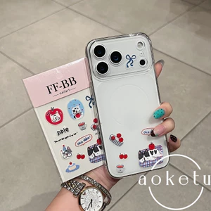 Sáng tạo cửa sổ lớn TPU hình tròn mỏng DIY hình con chó con dán vỏ điện thoại thích hợp cho iPhone 11 12 13 14 15 16 17 Pro max mờ bao gồm tất cả vỏ chống rơi