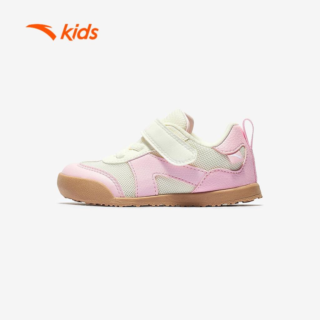 ANTA Kids Giày Tập Đi Bé Gái Đế Mềm Cao Su, Hạn Chế Trơ Trượt, Quai Dán Velcro Tiện Lợi 332520001U-3