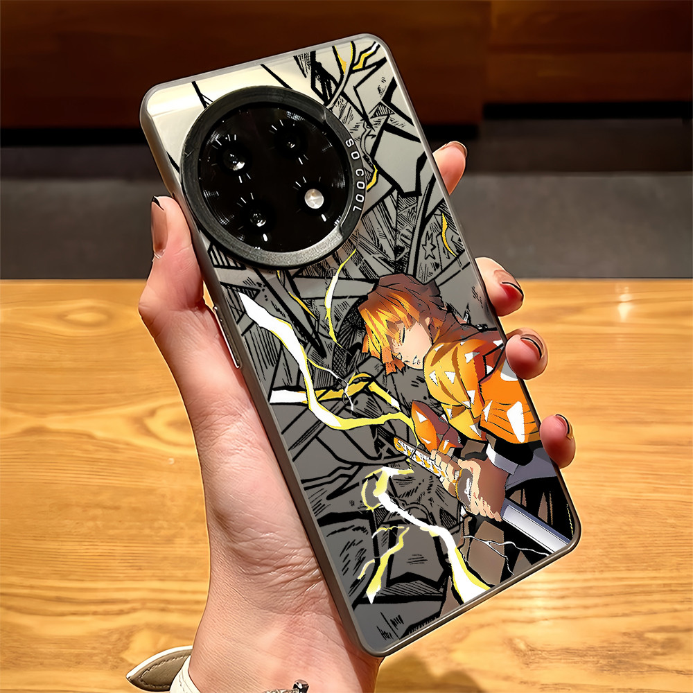 Dành Cho OnePlus 15 13 13T 13R Ace 6 / 5 Pro Nord 5Ace 3 / 2 2V Demon Slayer Zenitsu Micro Frosted Hard Phone Case Chống Sốc 1 + 12 / 11 Cover