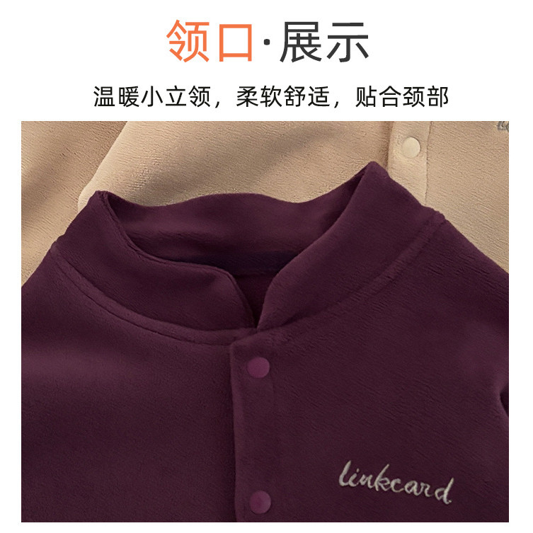 Áo khoác lông cừu trẻ em Mùa thu đông Cardigan Đồng phục bóng chày 73-150 Size 5T2A