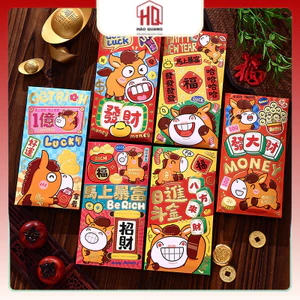 Bao Lì Xì Tết Bính Ngọ 2026 – Hình Ngựa May Mắn – Phát Tài Phát Lộc – Giấy Dày Cao Cấp – Set 6 Bao