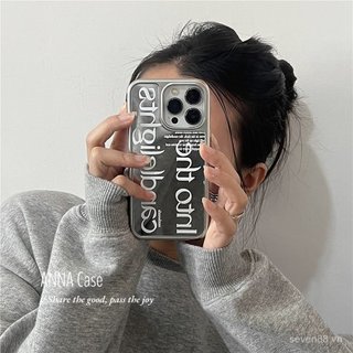 Ốp Điện Thoại Thích Hợp Cho iPhone 11 12 13 14 15 16 17 Pro max Plus Air Mirror Trắng Tiếng Anh Chống Sốc Vỏ Bảo Vệ Chống Sốc Bao Gồm Tất Cả SGPF