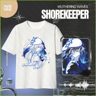 Áo cosplay Wuthering Waves The Shorekeeper, chất liệu fullgraphic, tay ngắn cho mùa hè