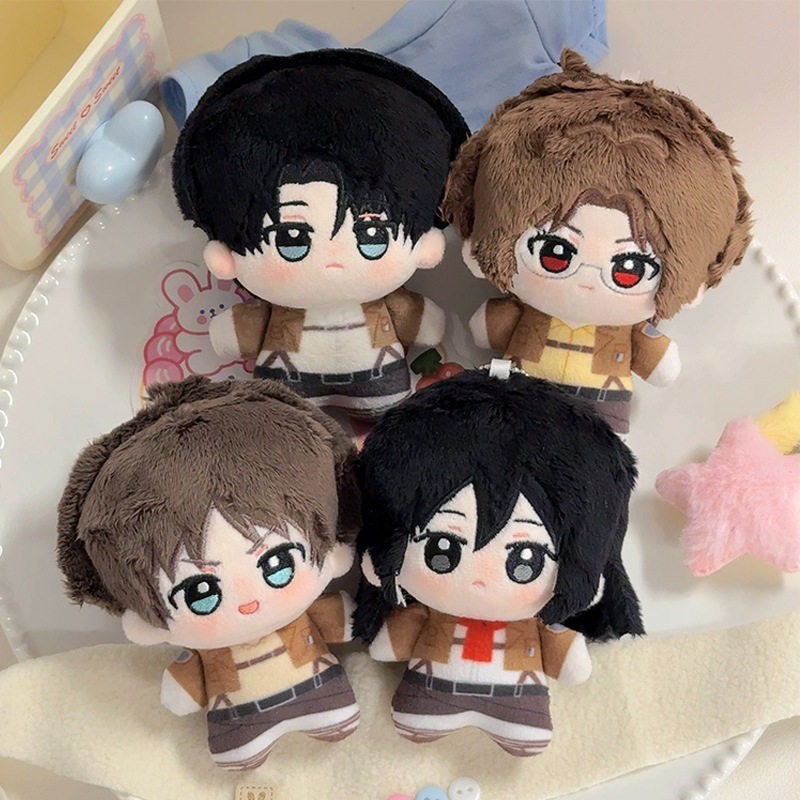 10cm Cotton Nhồi Bông Mặt Dây Anime Tấn Công Titan Levi Eren Misaka Hange Eren Jaeger Đồ Chơi Búp Bê Dễ Thương Quà Tặng Cho Trẻ Em Người Bạn Trưởng Thành