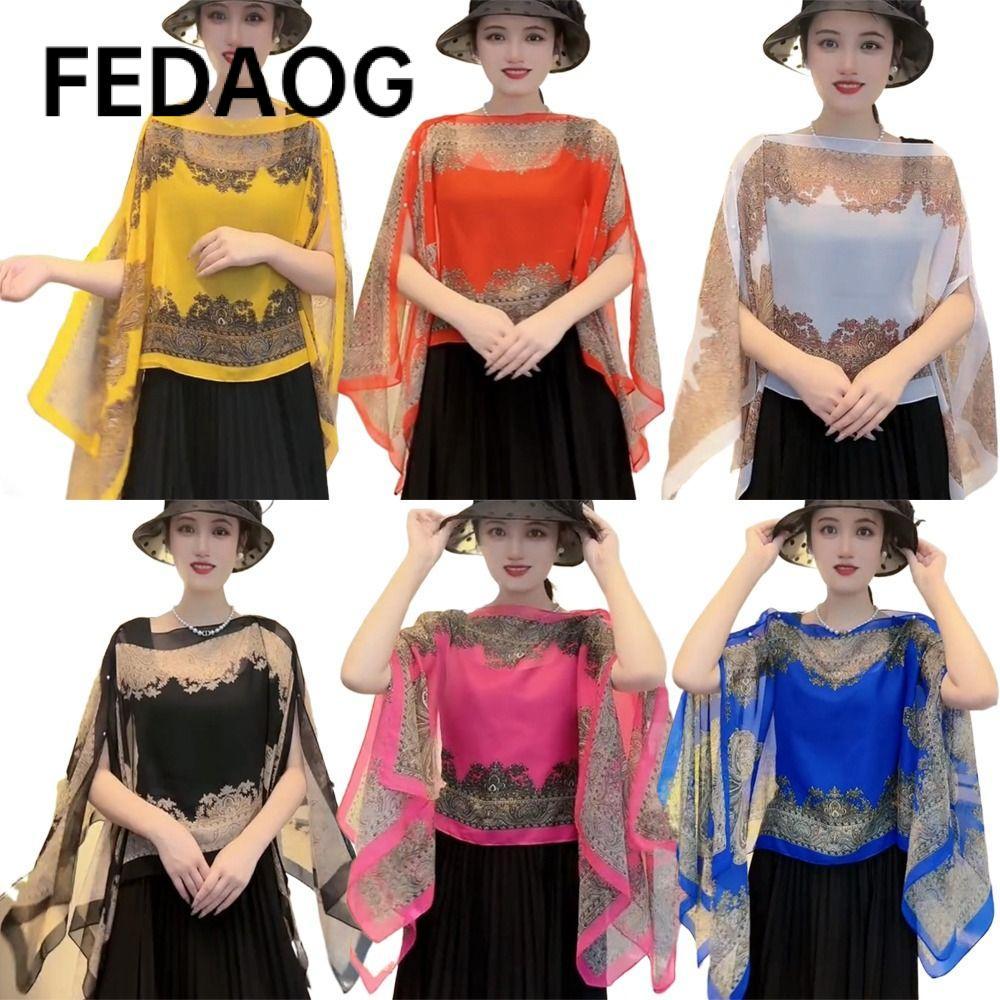 Khăn choàng chống nắng FEDAOG - Voan mềm mại, đa màu sắc, phù hợp đi biển và hàng ngày