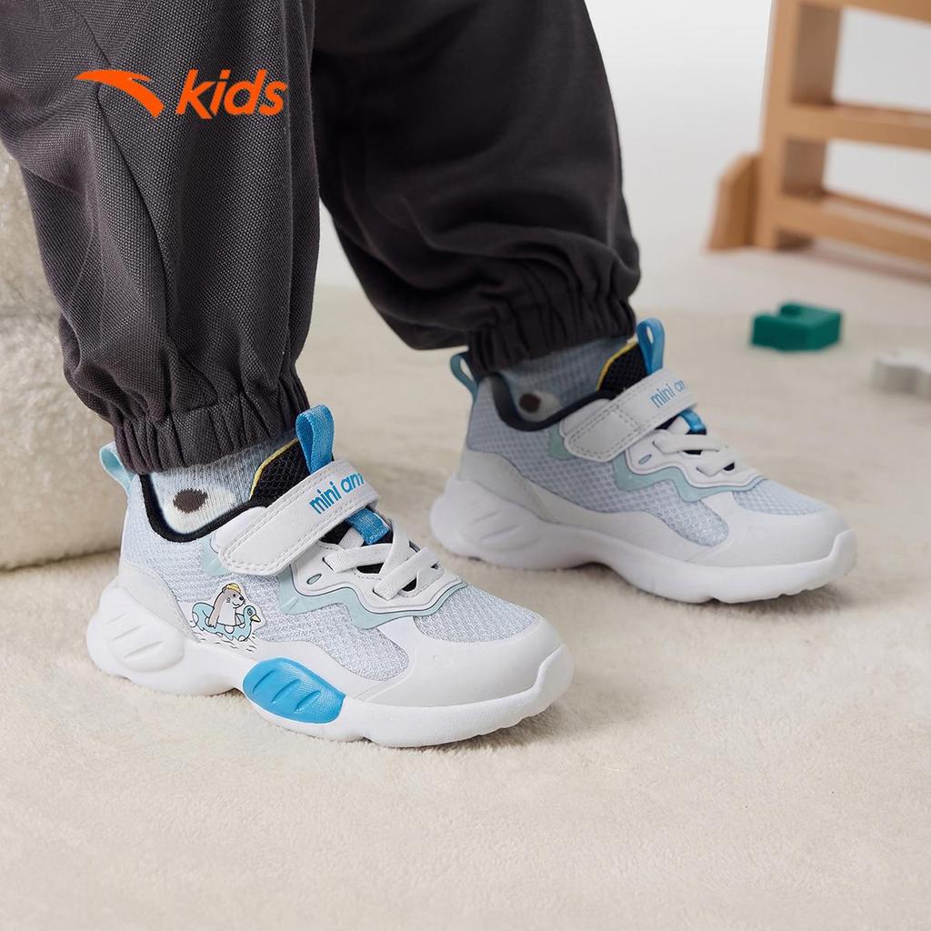 ANTA Kids Butterfly Wing 6 Giày Tập Đi Bé Trai Khóa Dán Thoáng Khí, Dễ Mang, Đàn Hồi, Nhẹ Êm 3326B0006