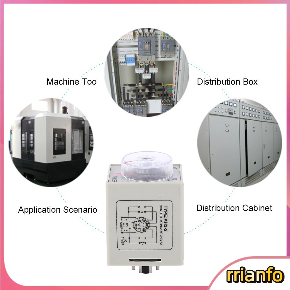 Rrianfo Trì hoãn rơle dễ đọc Thời gian Phạm vi rộng Công suất tiếp xúc lớn cho hệ thống điều khiển tự động