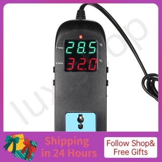 Iuxishop Đèn LED điện tử IUXISHOP-VN LED Digital Hiển thị bộ điều khiển nhiệt độ nhân giống Bộ điều khiển nhiệt độ với ổ cắm AC 90V ～ 250V
