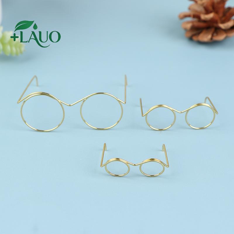Springevenstar 5 / 10 Chiếc Thời Trang Khung Tròn Không Ống Kính Retro Mát Búp Bê Kính Cho 9 / 25 / 30cm Búp Bê Springevenstar