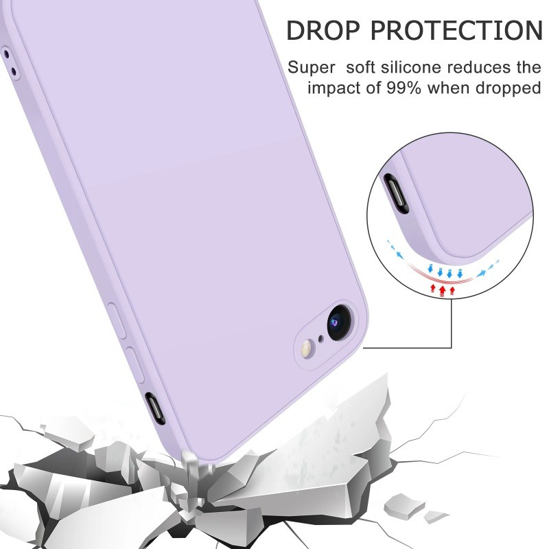 Ốp Lưng Silicon Mềm Cho iPhone 7 8 6 6s Plus SE 2020 2022 Ốp Điện Thoại Chống Sốc Siêu Mỏng Cho iPhone 7Plus 8Plus 6Plus 6sPlus Chất Lỏng Mềm TPU Bảo Vệ