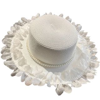 Pháp Hepburn Phong Cách Gạc Ren Rơm Mũ Nữ 2025 Phong Cách Mới Mùa Hè Thời Trang Tính Khí Mặt Nhỏ Chống Nắng Mũ Chống Nắng