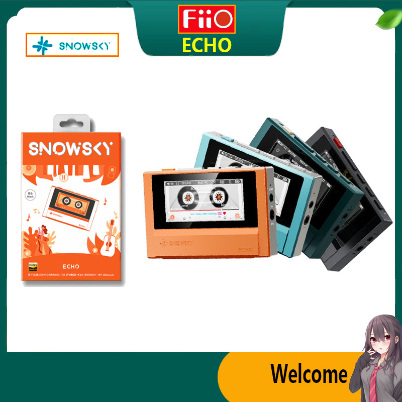 Máy nghe nhạc âm thanh Hi-Res di động FiO ECHO Máy nghe nhạc Bluetooth DAC kép 3,5mm + 4,4mm Màn hình màu đầu ra cân bằng